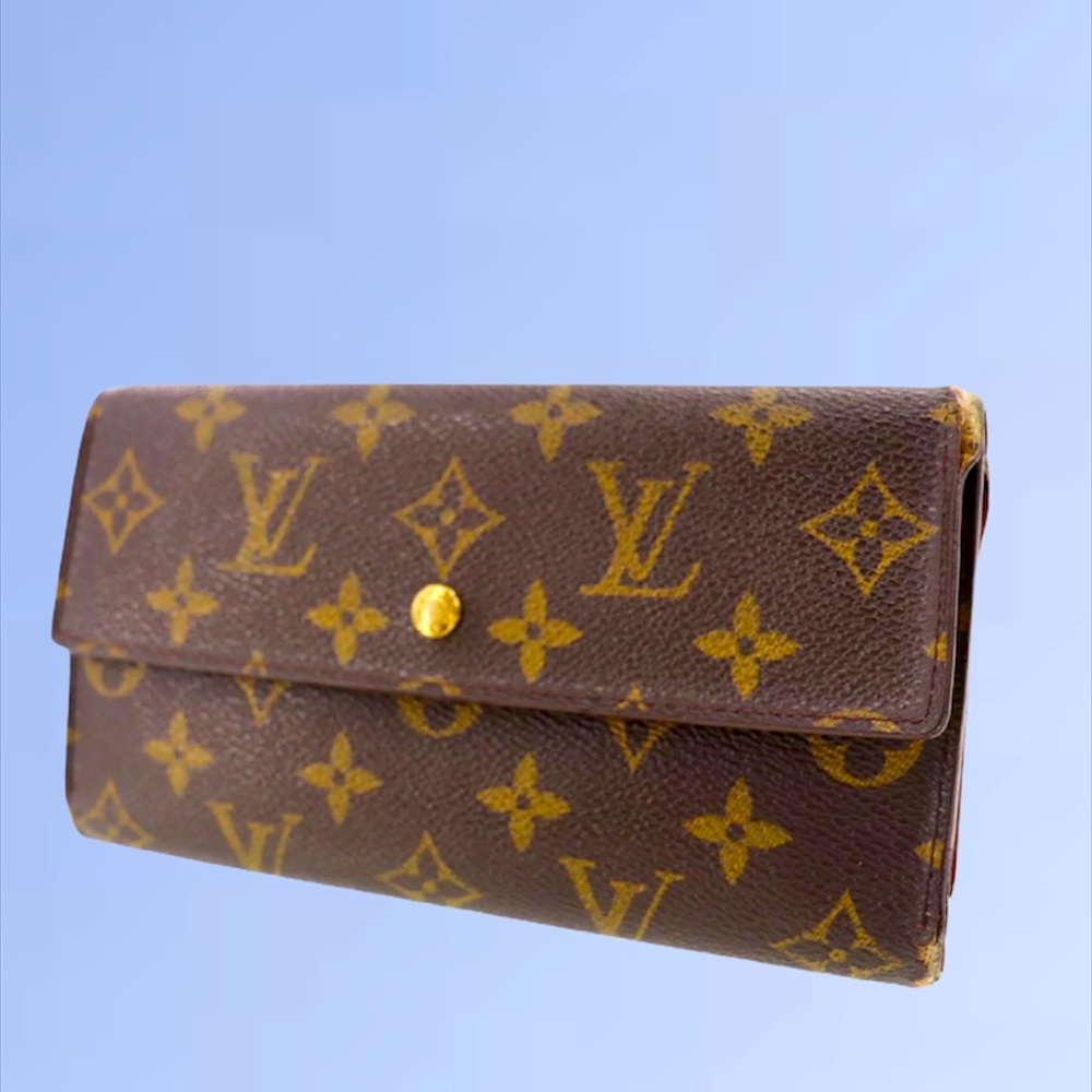 Louis Vuitton Monogram Brown Gold Wallet